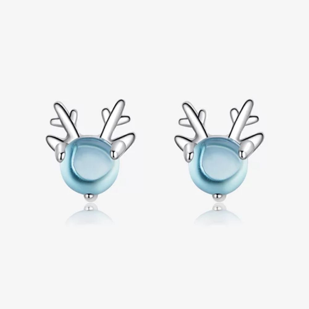 925 Sterling Silver Deer Earrings